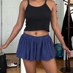 NWOT blue Suzie Kondi gauze cotton pezo play shorts, S